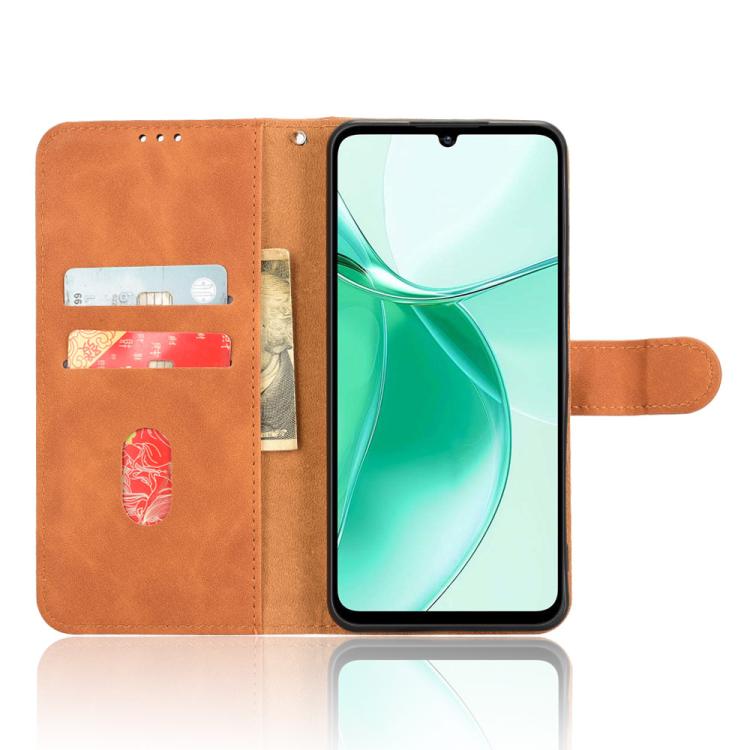 For ZTE Blade A35e 4G Skin Feel Magnetic Flip Leather Phone Case