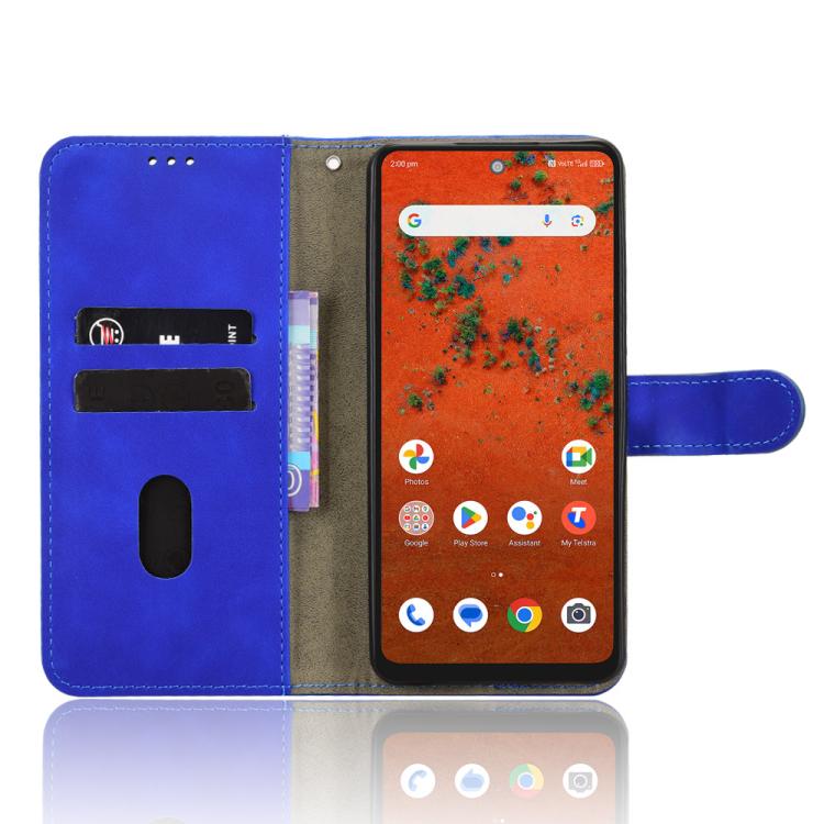 For ZTE A75 Pro / Telstra T-Elite 5G Skin Feel Magnetic Flip Leather Phone Case