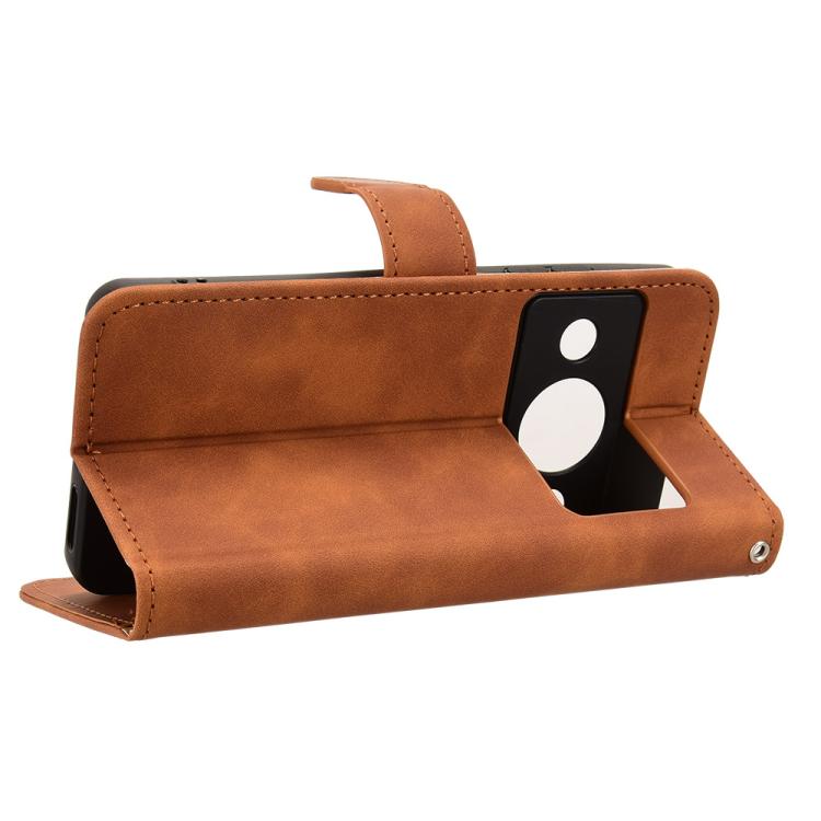 For ZTE A75 Pro / Telstra T-Elite 5G Skin Feel Magnetic Flip Leather Phone Case