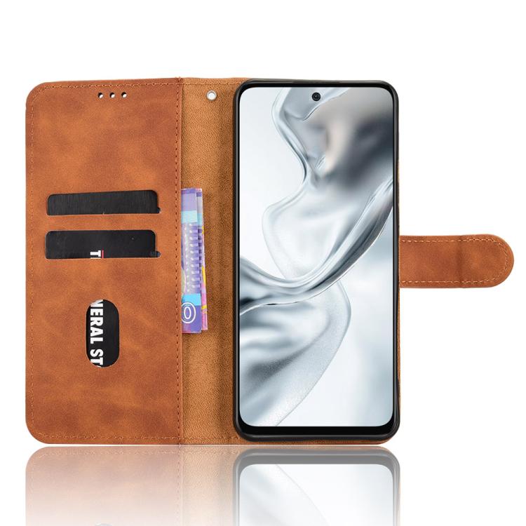 For ZTE nubia S2 A502ZT Skin Feel Magnetic Flip Leather Phone Case