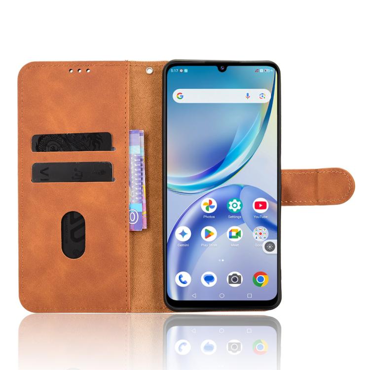 For ZTE Optus X Value 5G Skin Feel Magnetic Flip Leather Phone Case