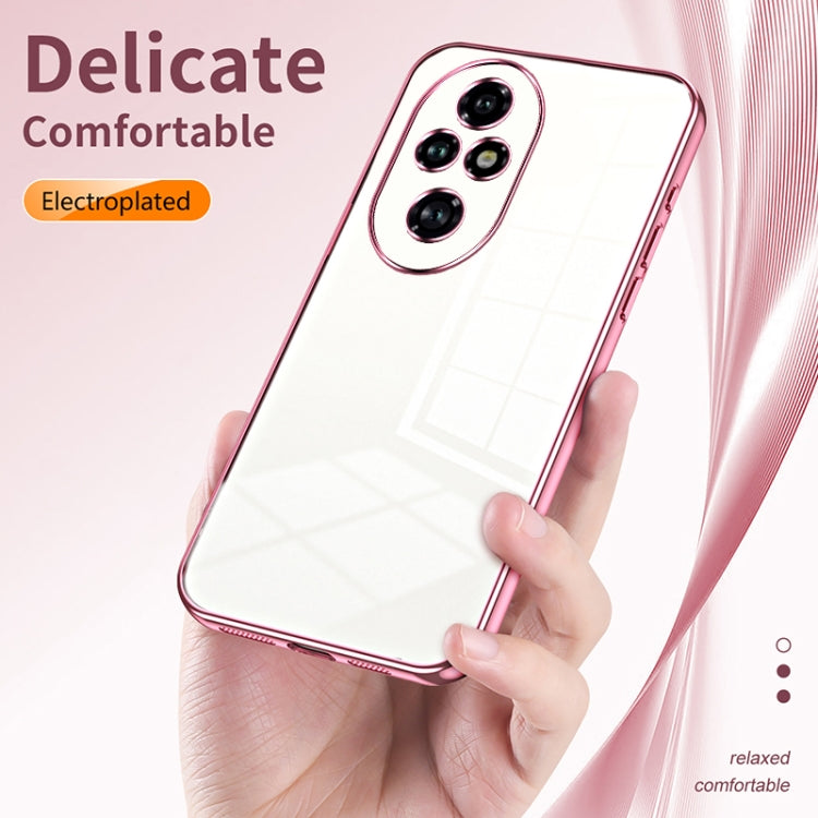 For Honor 200 Pro Transparent Plating Fine Hole Phone Case