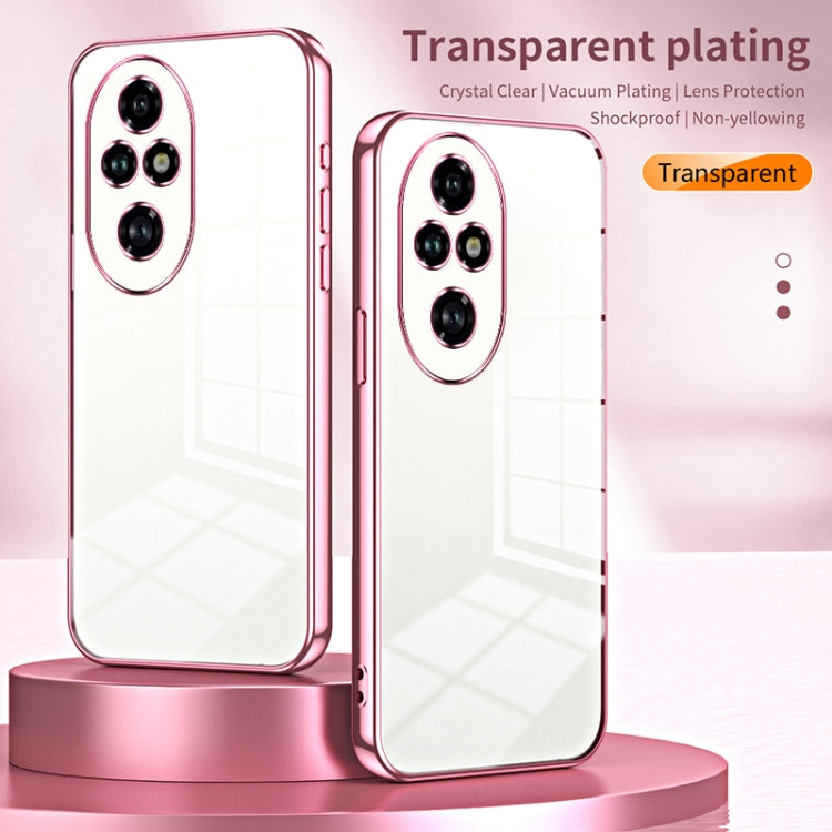 For Honor 200 Pro Transparent Plating Fine Hole Phone Case