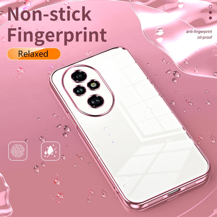 For Honor 200 Pro Transparent Plating Fine Hole Phone Case
