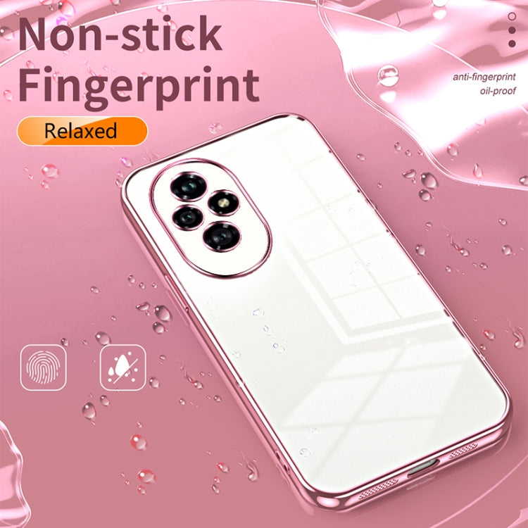 For Honor 200 Transparent Plating Fine Hole Phone Case