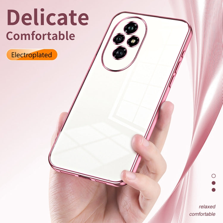 For Honor 200 Transparent Plating Fine Hole Phone Case