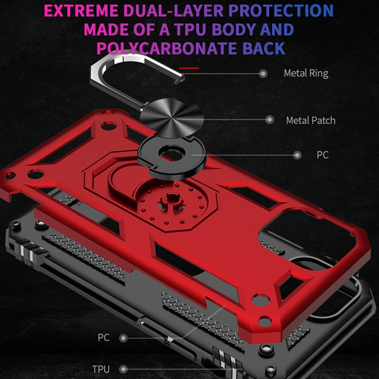 For iPhone 12 / 12 Pro Shockproof TPU + PC Protective Case with 360 Degree Rotating Holder