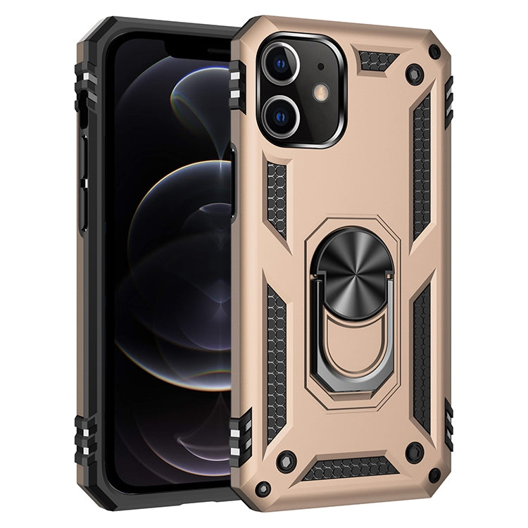For iPhone 12 / 12 Pro Shockproof TPU + PC Protective Case with 360 Degree Rotating Holder