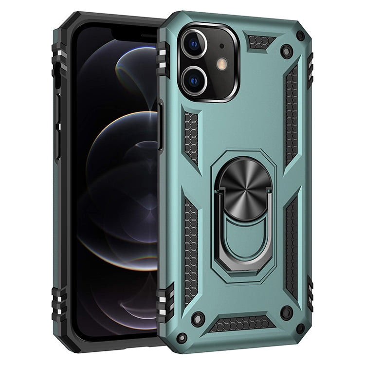 For iPhone 12 / 12 Pro Shockproof TPU + PC Protective Case with 360 Degree Rotating Holder