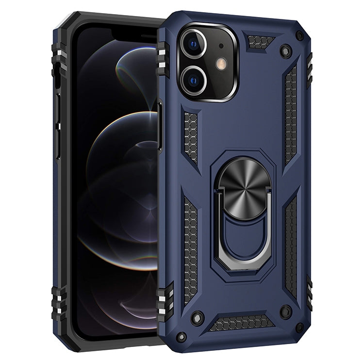 For iPhone 12 / 12 Pro Shockproof TPU + PC Protective Case with 360 Degree Rotating Holder