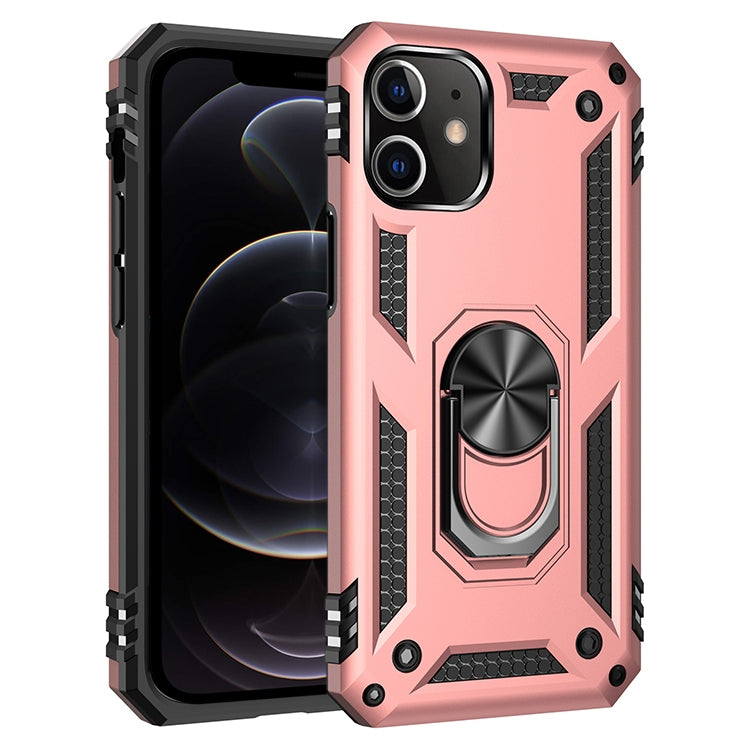For iPhone 12 / 12 Pro Shockproof TPU + PC Protective Case with 360 Degree Rotating Holder