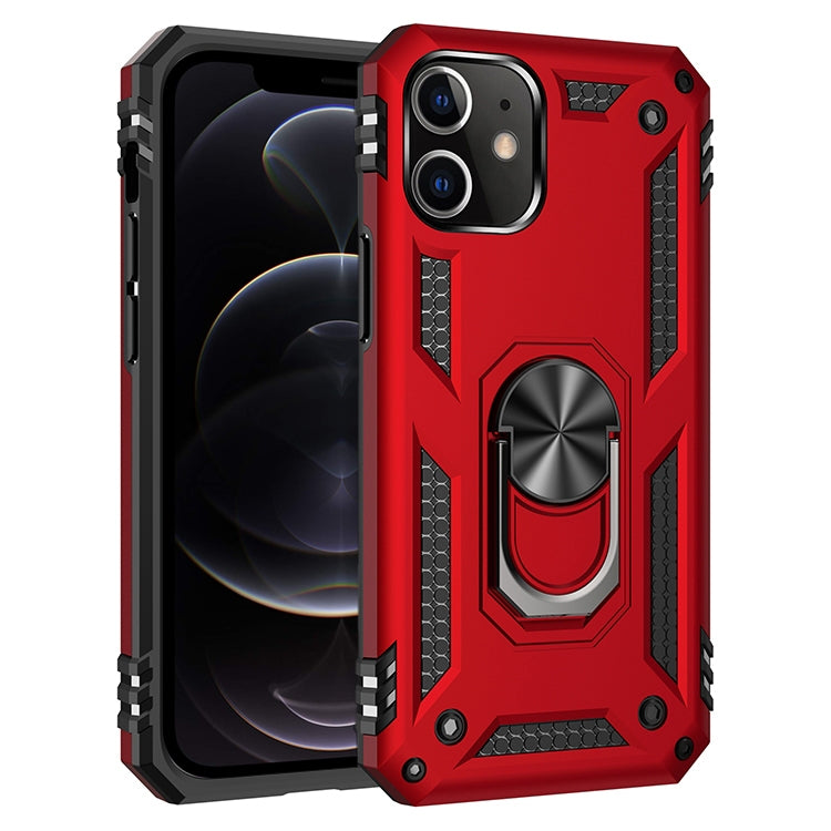 For iPhone 12 / 12 Pro Shockproof TPU + PC Protective Case with 360 Degree Rotating Holder
