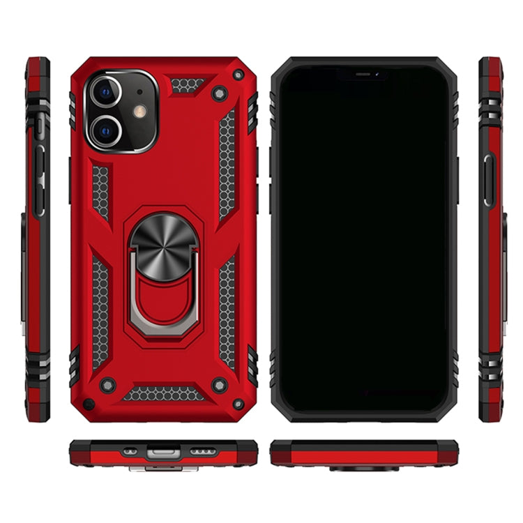 For iPhone 12 mini Shockproof TPU + PC Protective Case with 360 Degree Rotating Holder