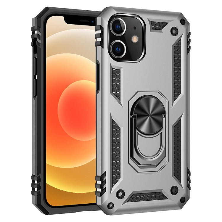 For iPhone 12 mini Shockproof TPU + PC Protective Case with 360 Degree Rotating Holder