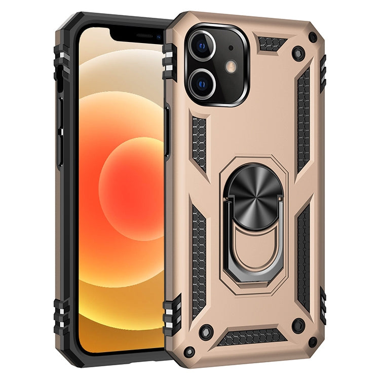 For iPhone 12 mini Shockproof TPU + PC Protective Case with 360 Degree Rotating Holder