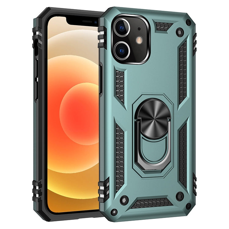For iPhone 12 mini Shockproof TPU + PC Protective Case with 360 Degree Rotating Holder