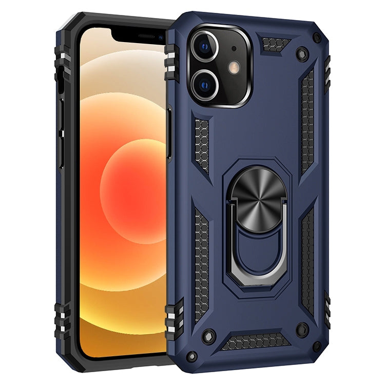 For iPhone 12 mini Shockproof TPU + PC Protective Case with 360 Degree Rotating Holder