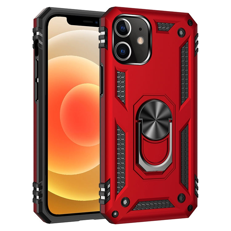 For iPhone 12 mini Shockproof TPU + PC Protective Case with 360 Degree Rotating Holder