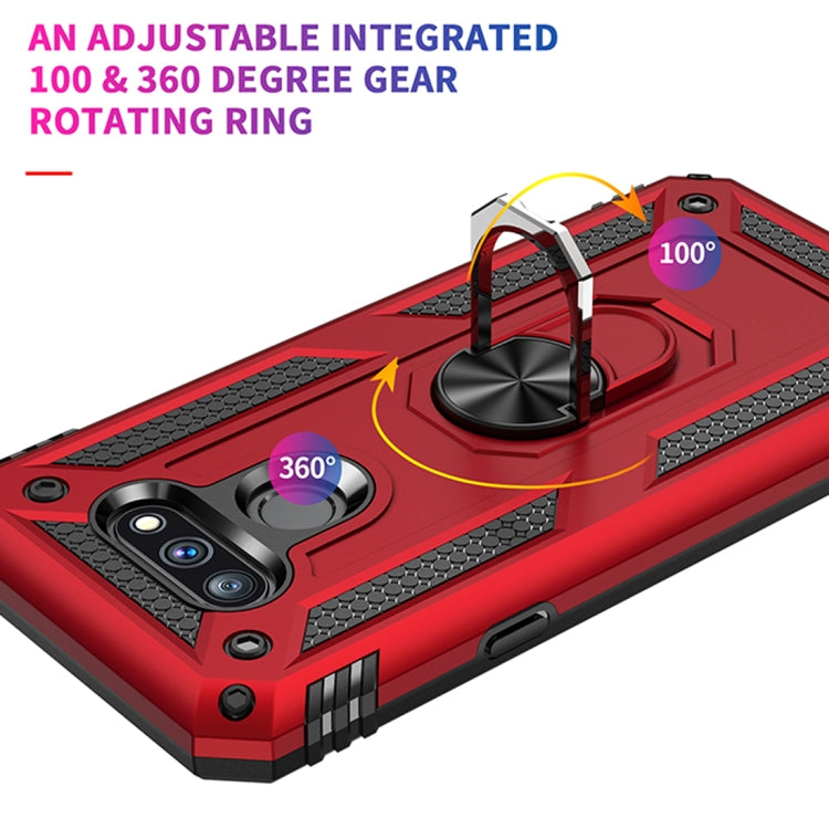 For LG Harmony 4 Shockproof TPU + PC Protective Case with 360 Degree Rotating Holder