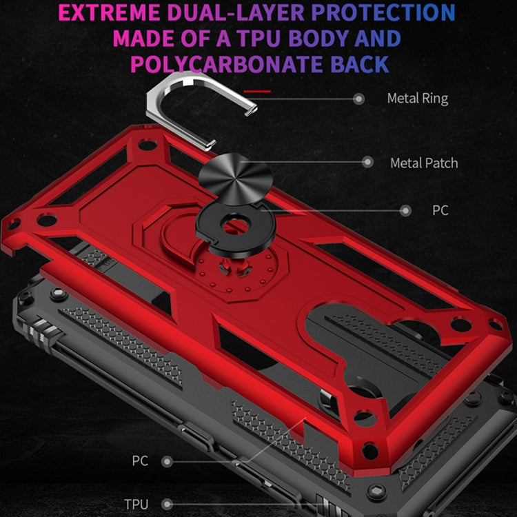 For LG Harmony 4 Shockproof TPU + PC Protective Case with 360 Degree Rotating Holder