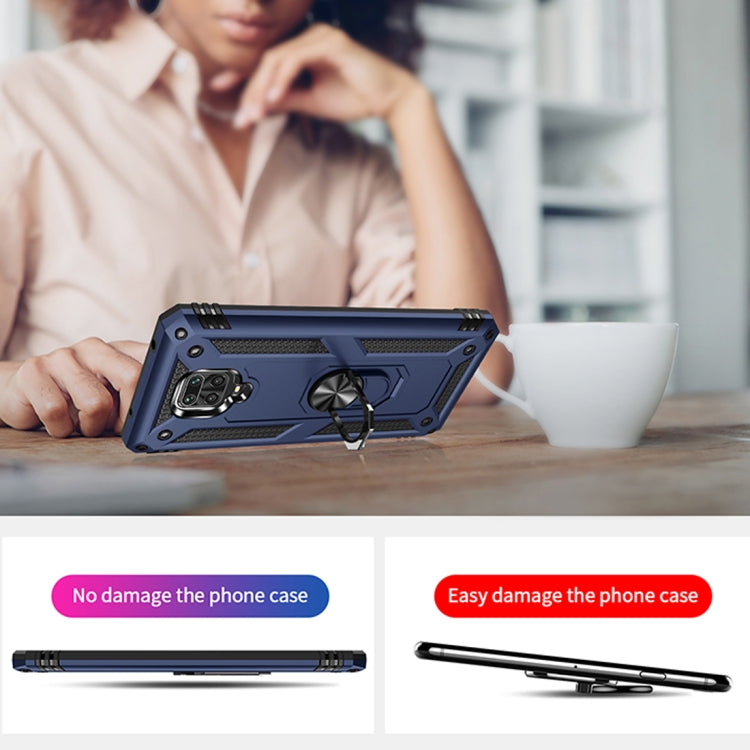 For Xiaomi Redmi Note 9 Pro Shockproof TPU + PC Protective Case with 360 Degree Rotating Holder