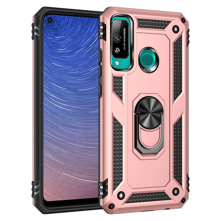 For Huawei Y7p / P40 Lite E Shockproof TPU + PC Protective Case with 360 Degree Rotating Holder