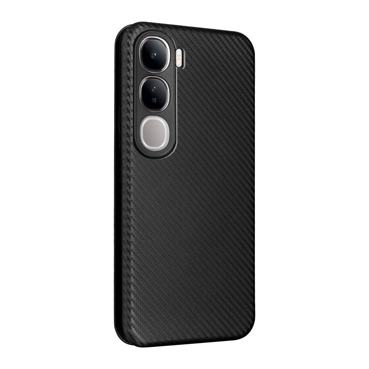For vivo V30e / V40 Lite 5G Carbon Fiber Texture Flip Leather Phone Case