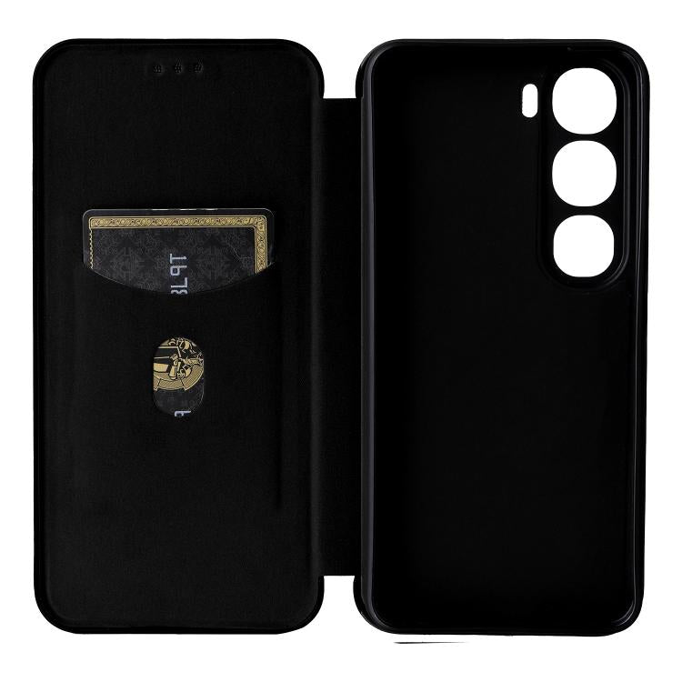 For vivo V30e / V40 Lite 5G Carbon Fiber Texture Flip Leather Phone Case