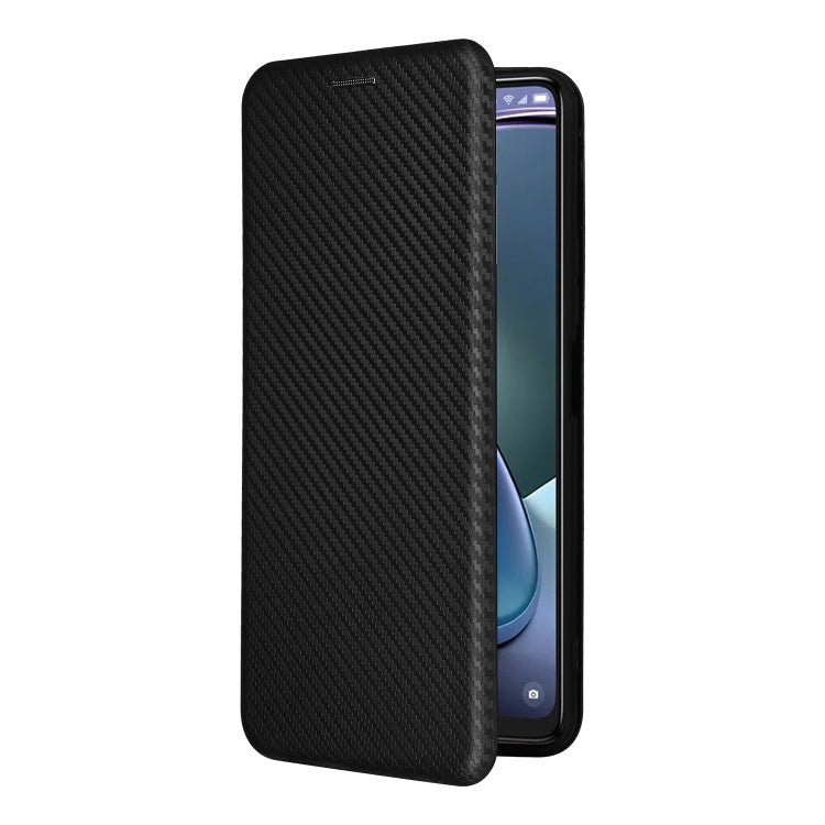 For TCL 50 5G Carbon Fiber Texture Flip Leather Phone Case