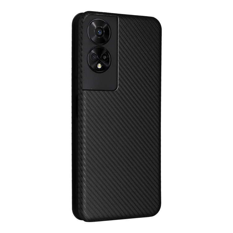 For TCL 50 5G Carbon Fiber Texture Flip Leather Phone Case