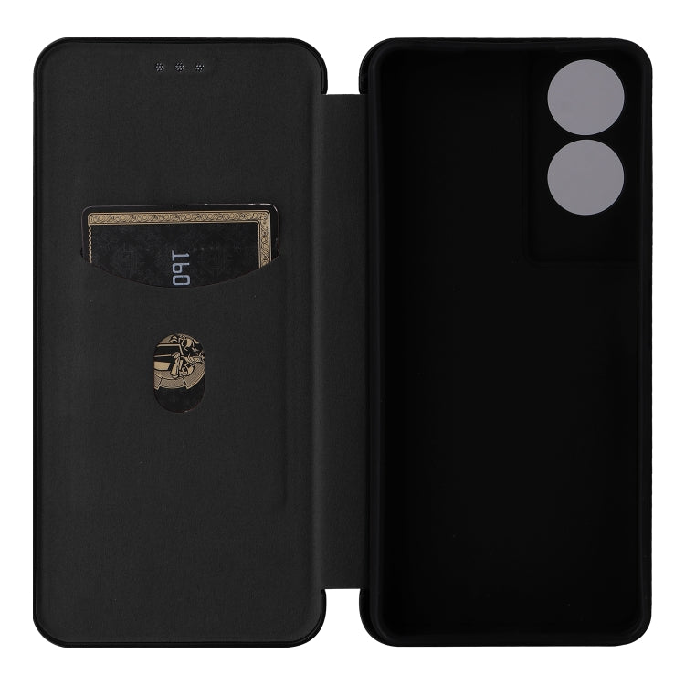 For TCL 50 5G Carbon Fiber Texture Flip Leather Phone Case