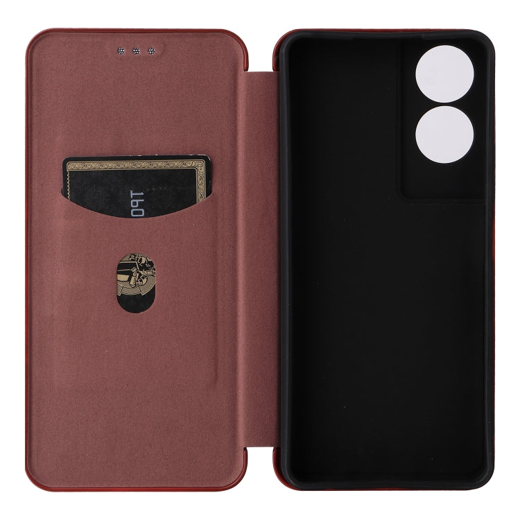 For TCL 50 5G Carbon Fiber Texture Flip Leather Phone Case