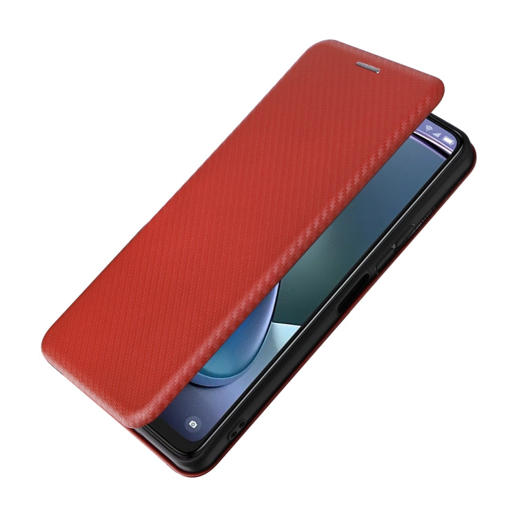 For TCL 50 5G Carbon Fiber Texture Flip Leather Phone Case