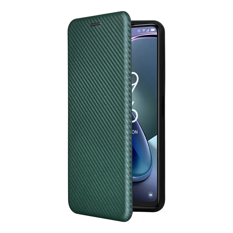 For TCL 50 5G Carbon Fiber Texture Flip Leather Phone Case