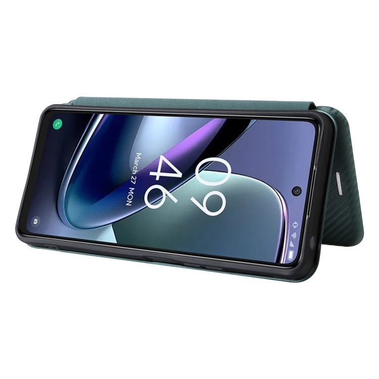 For TCL 50 5G Carbon Fiber Texture Flip Leather Phone Case