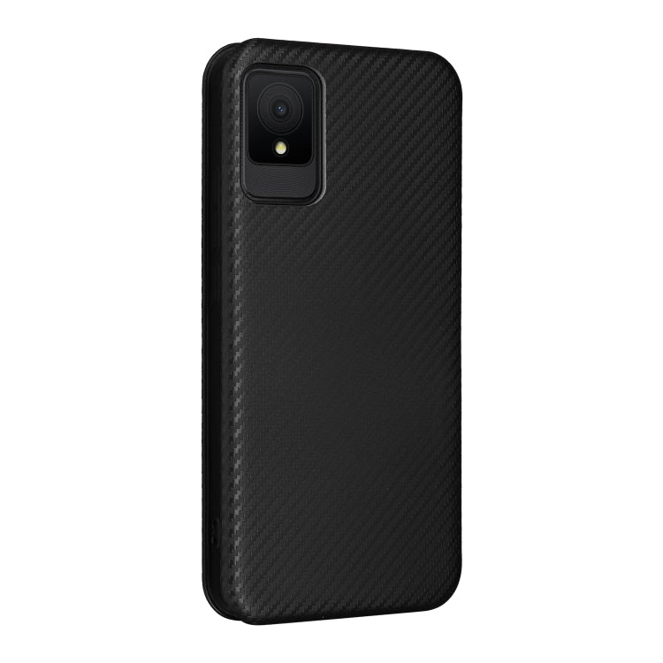 For TCL 502 Carbon Fiber Texture Flip Leather Phone Case