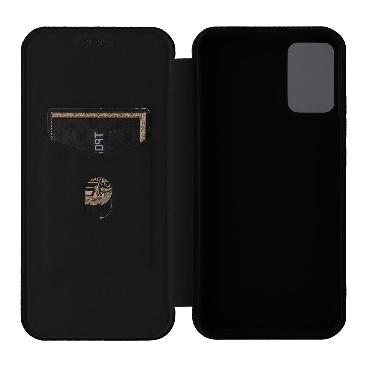 For TCL 502 Carbon Fiber Texture Flip Leather Phone Case