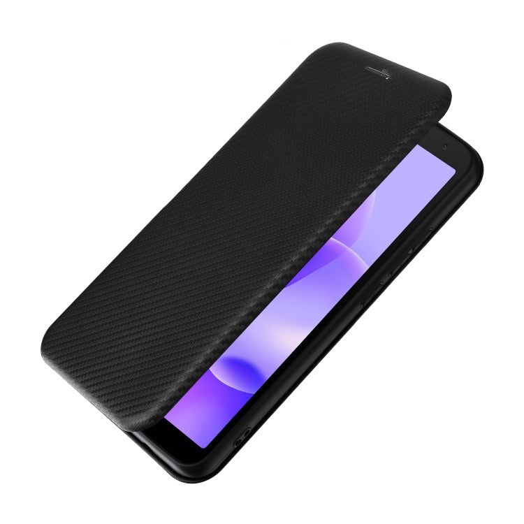 For TCL 502 Carbon Fiber Texture Flip Leather Phone Case