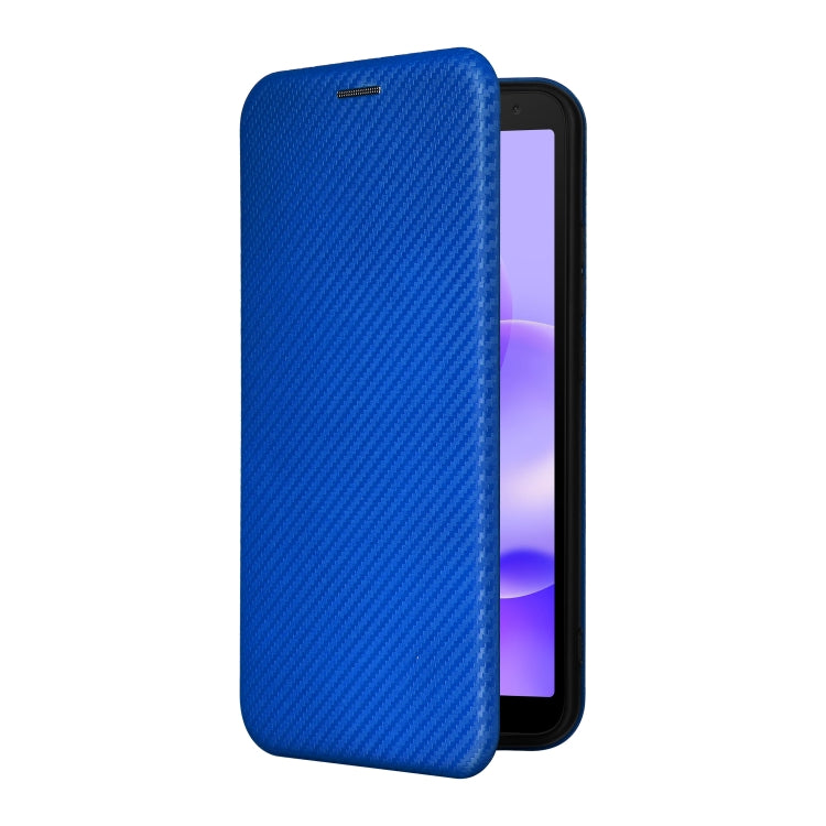 For TCL 502 Carbon Fiber Texture Flip Leather Phone Case