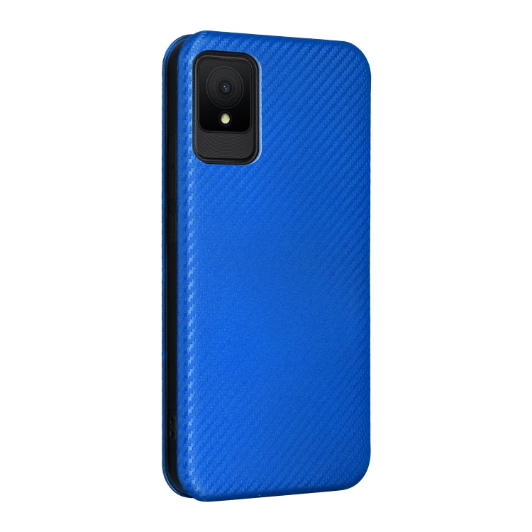 For TCL 502 Carbon Fiber Texture Flip Leather Phone Case