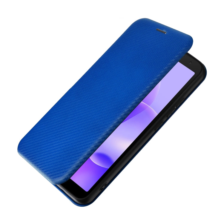 For TCL 502 Carbon Fiber Texture Flip Leather Phone Case