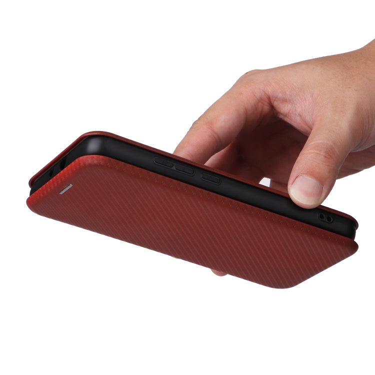For TCL 502 Carbon Fiber Texture Flip Leather Phone Case