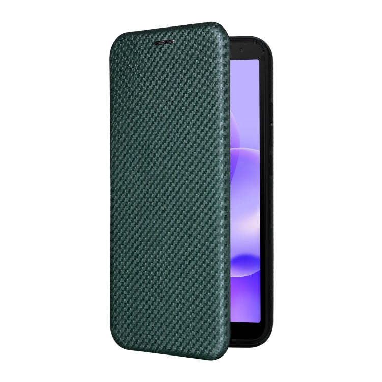 For TCL 502 Carbon Fiber Texture Flip Leather Phone Case