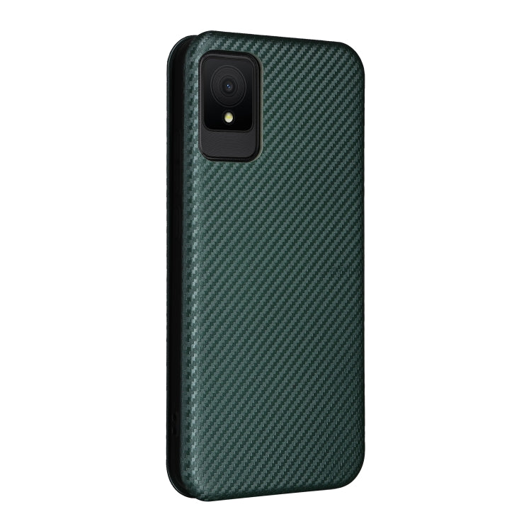 For TCL 502 Carbon Fiber Texture Flip Leather Phone Case