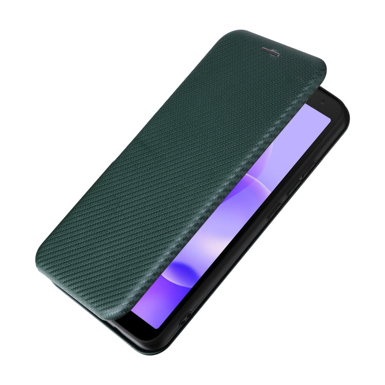 For TCL 502 Carbon Fiber Texture Flip Leather Phone Case