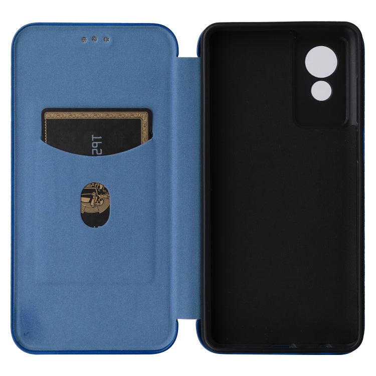 For TCL 501 Carbon Fiber Texture Flip Leather Phone Case