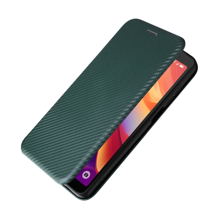 For TCL 501 Carbon Fiber Texture Flip Leather Phone Case