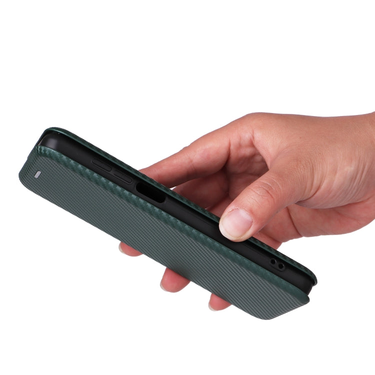 For TCL 501 Carbon Fiber Texture Flip Leather Phone Case