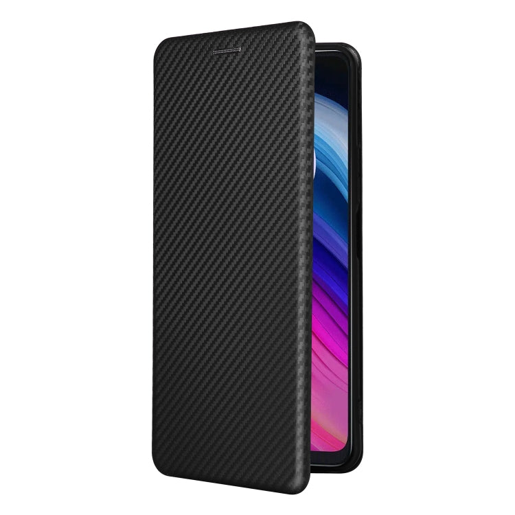 For TCL 505 Carbon Fiber Texture Flip Leather Phone Case