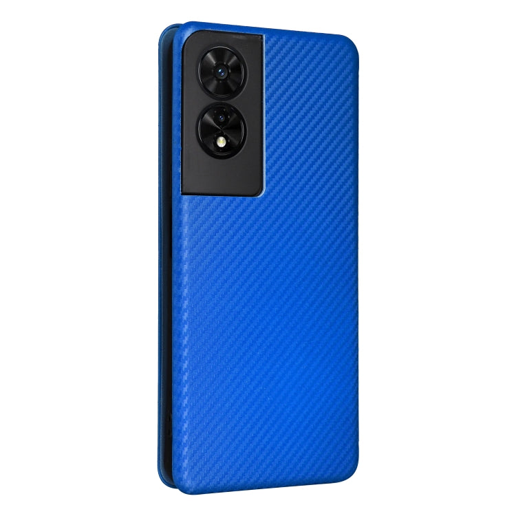 For TCL 505 Carbon Fiber Texture Flip Leather Phone Case